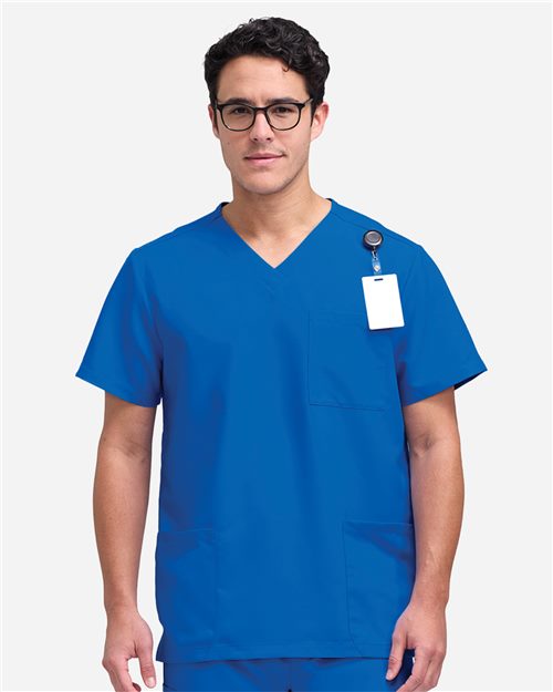 Hanes HMB002 Men's V-Neck 3 Pocket Scrub Top