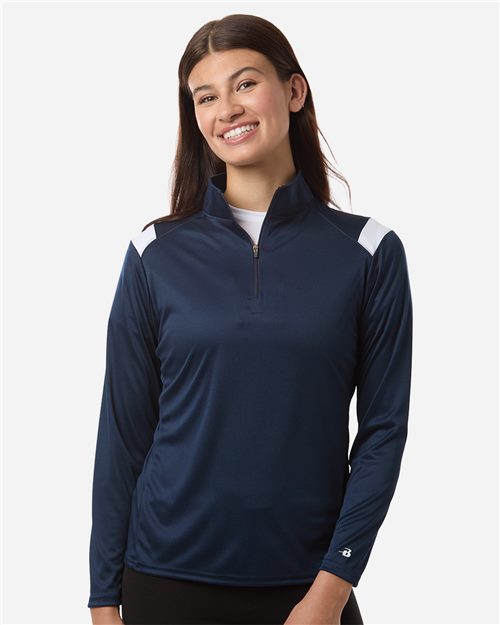 Badger 4266 Women's On The Rise Quarter-Zip Pullover