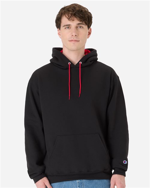 Champion S7CB0 Unisex Powerblend Contrast Color Hooded Sweatshirt