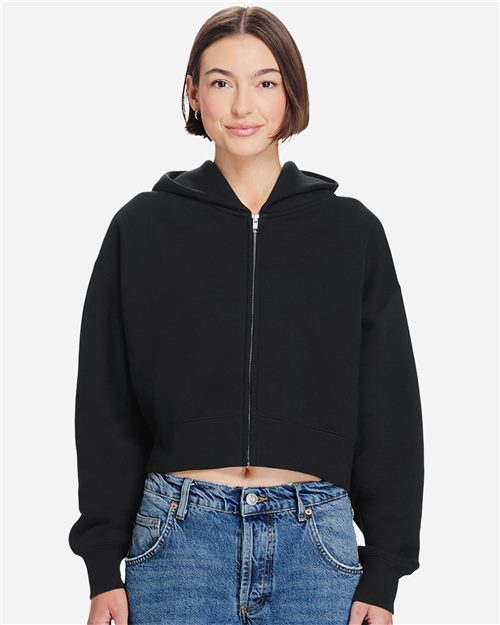 Lane Seven LS88003 Women's Relaxed Cropped Full-Zip Hoodie Sweatshirt