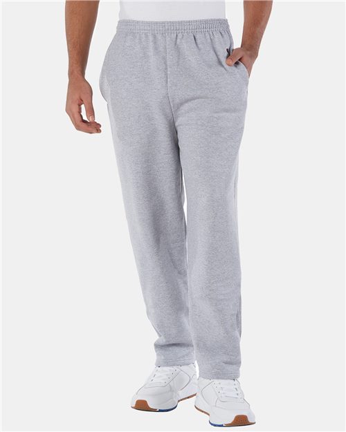 Champion P800 Unisex Powerblend Open-Bottom Sweatpants with Pockets