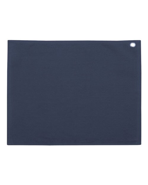 Carmel Towel Company C1518GH Velour Hemmed Towel with Grommet & Hook