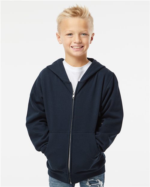 Independent Trading Co. SS4001YZ Youth Midweight Full-Zip Hooded Sweatshirt