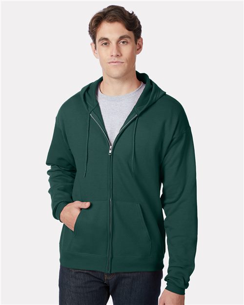 Hanes P180 Unisex EcoSmart Full-Zip Hooded Sweatshirt