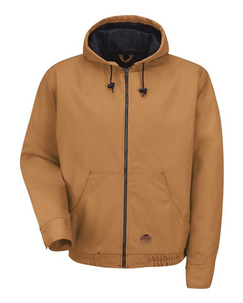 Red Kap JD20 Men's Blended Duck Zip-Front Hooded Jacket
