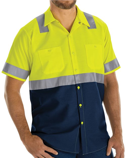 Red Kap SY24 Men's Enhanced & Hi-Visibility Work Shirt