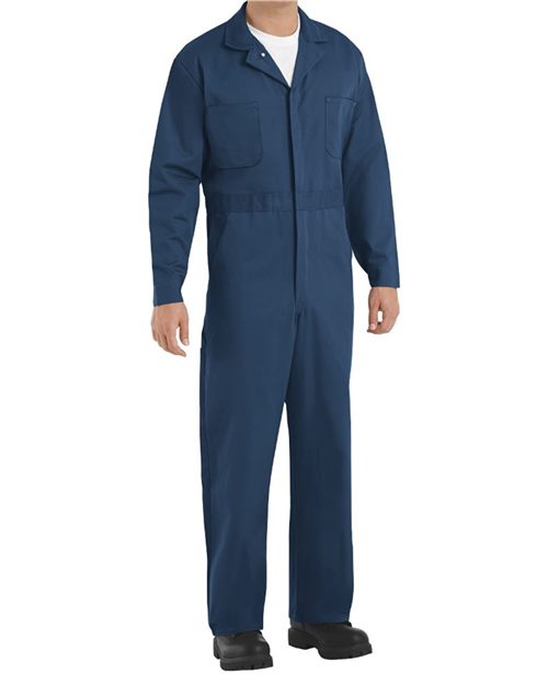 Red Kap CC16EXT Men's Extended Sizes Button-Front Cotton Coveral