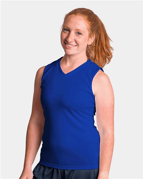 C2 Sport 5663 Women's Sleeveless V-Neck T-Shirt