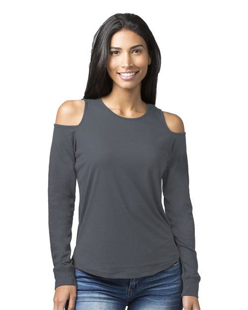 Boxercraft T31 Women's Cold Shoulder Long Sleeve T-Shirt