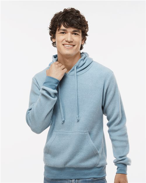 J. America 8709 Men's Flip Side Fleece Hooded Sweatshirt