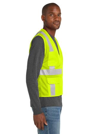 CornerStone CSV104 ANSI 107 Class 2 Mesh Six-Pocket Zippered Vest