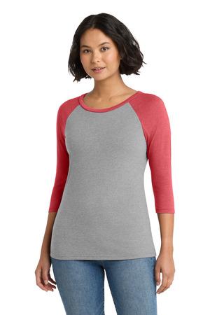 District DM136L Women's Perfect Tri 3/4-Sleeve Raglan