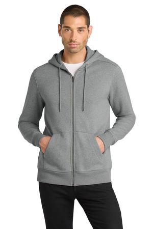 District DT1103 Perfect Weight Fleece Full-Zip Hoodie