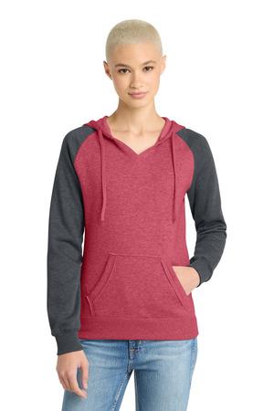 District DT296 Women's Lightweight Fleece Raglan Hoodie
