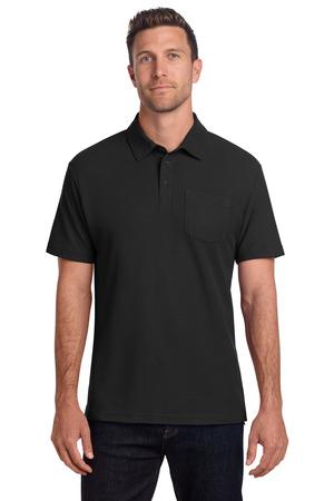 Port Authority K868 C-FREE Cotton Blend Pique Pocket Polo
