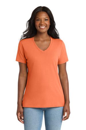 Port & Co LPC54V Women's Core Cotton V-Neck Tee