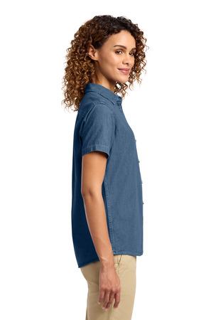 Port & Co LSP11 Women's Short Sleeve Value Denim Shirt