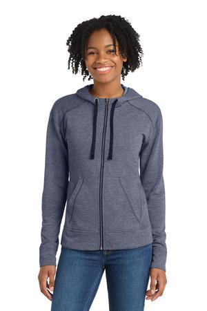 Sport-Tek LST293 Women's PosiCharge Tri-Blend Wicking Fleece Full-Zip Hooded Jacket