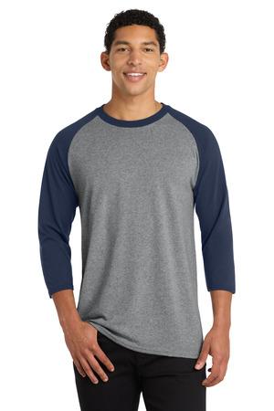 Port & Co PC55RS Core Blend 3/4-Sleeve Raglan Tee