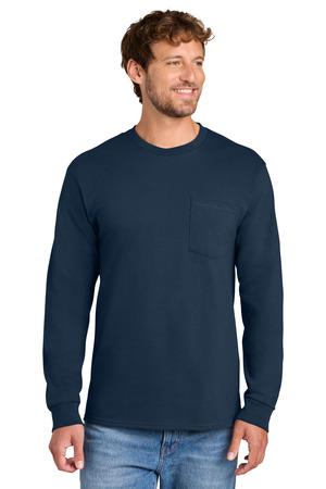 Port & Co PC61LSP Long Sleeve Essential Pocket Tee