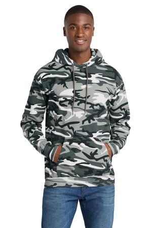 Port & Co PC78HC Core Fleece Camo Pullover Hooded Sweatshirt