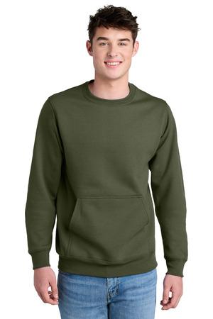 Port & Co PC78PKT Core Fleece Crewneck Pocket Sweatshirt