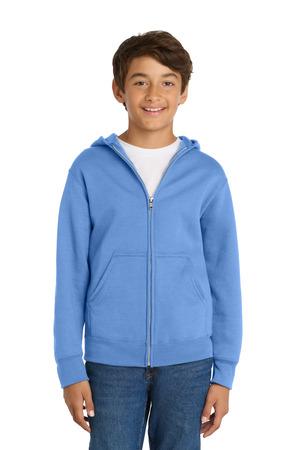 Port & Co PC78YZH Youth Core Fleece Full-Zip Hooded Sweatshirt
