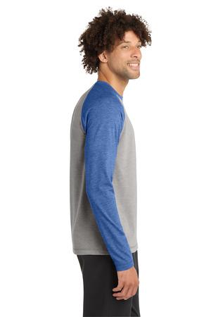 Sport-Tek ST400LS PosiCharge Long Sleeve Tri-Blend Wicking Raglan Tee