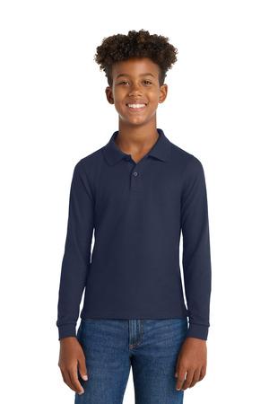 Port Authority Y500LS Youth Long Sleeve Silk Touch Polo