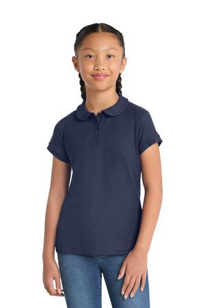 Port Authority YG503 Girls Silk Touch Peter Pan Collar Polo