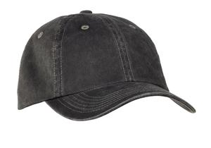 Port Authority PWU Garment-Washed Cap, Black