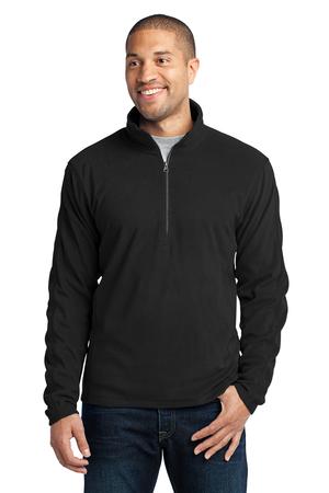 Port Authority F224 Microfleece 1/2-Zip Pullover, Black