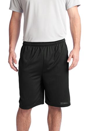 Sport-Tek ST312 PosiCharge Tough Mesh Pocket Short, Black