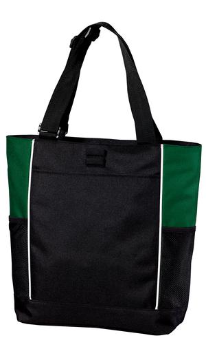 Port Authority B5160 Panel Tote, Black/ Hunter