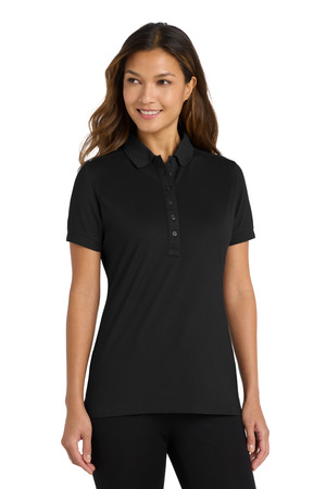 Port Authority L555 Women's Stretch Pique Polo, Black