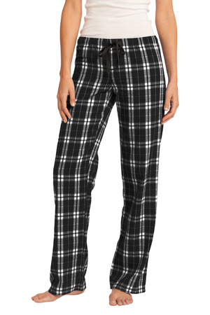 District DT2800 Women's Flannel Plaid Pant, Black