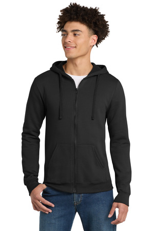 District DT800 The Concert Fleece Full-Zip Hoodie, Black