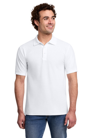 Port & Co KP155 Core Blend Pique Polo, White