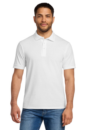 Port & Co KP55 Core Blend Jersey Knit Polo, White