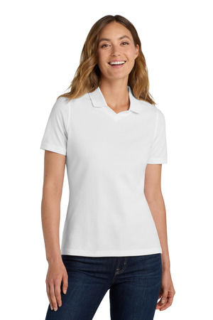 Port Authority L455 Women's Rapid Dry Polo, White