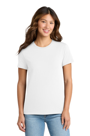 Port & Co LPC61 Women's Essential Tee, White