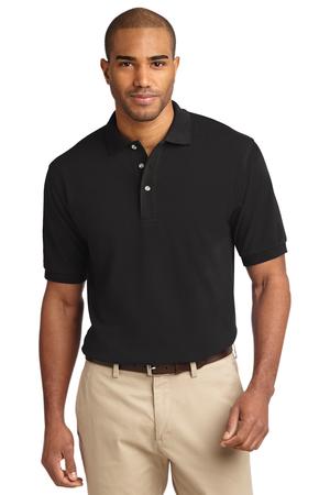Port Authority TLK420 Tall Heavyweight Cotton Pique Polo, Black