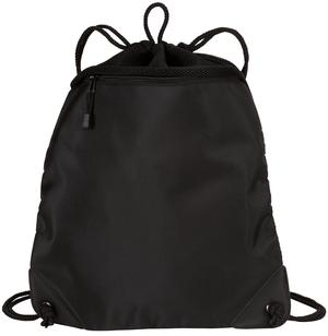 Port Authority BG810 Cinch Pack with Mesh Trim, Black