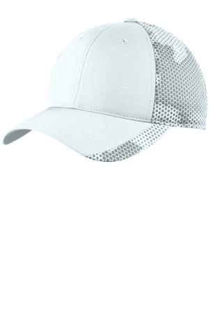 Sport-Tek STC23 CamoHex Cap, White