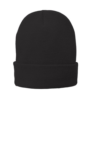 Port Authority CP90L Fleece-Lined Knit Cap, Black