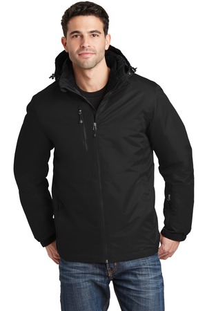 Port Authority J332 Vortex Waterproof 3-in-1 Jacket, Black/ Black