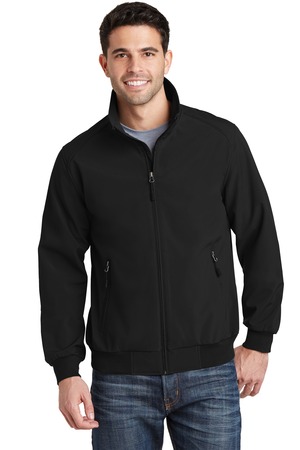 Port Authority J337 Soft Shell Bomber Jacket, Black