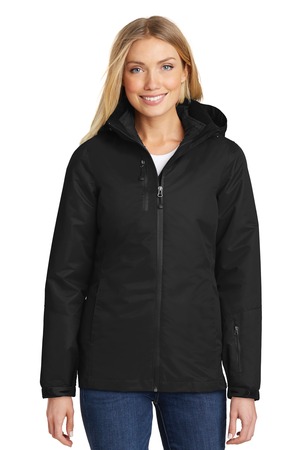 Port Authority L332 Women's Vortex Waterproof 3-in-1 Jacket, Black/ Black