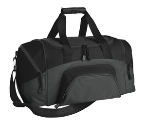 Port Authority BG990S Small Colorblock Sport Duffel, Black/ Dark Charcoal