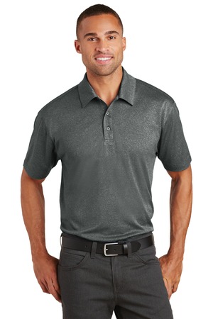 Port Authority K576 Trace Heather Polo, Charcoal Heather